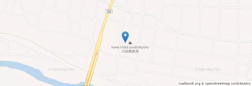 Mapa de ubicacion de 川俣郵便局 en 日本, 埼玉県, 明和町.