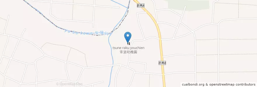 Mapa de ubicacion de 常楽幼稚園 en Japón, Prefectura De Gunma, 足利市, 館林市.