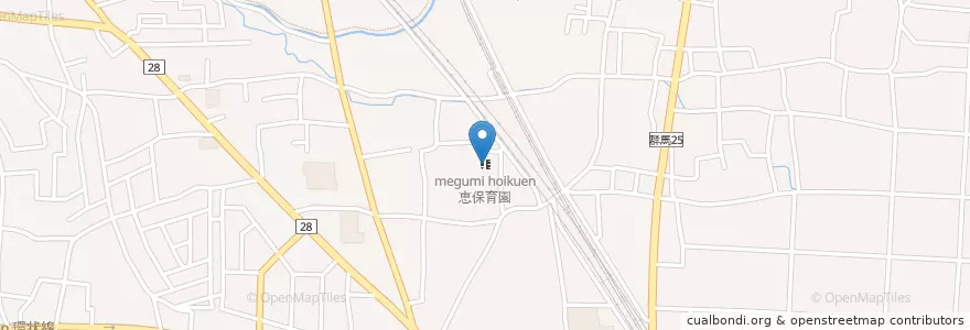 Mapa de ubicacion de 恵保育園 en 日本, 群馬県, 高崎市.