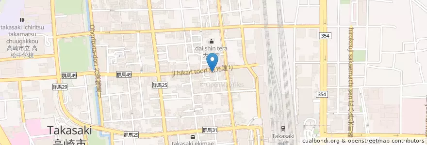 Mapa de ubicacion de 慈光保育園 en Jepun, 群馬県, 高崎市.