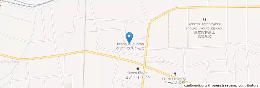 Mapa de ubicacion de 明和町在宅介護支援センター和の郷 en Japão, 群馬県, 館林市, 邑楽郡, 明和町.
