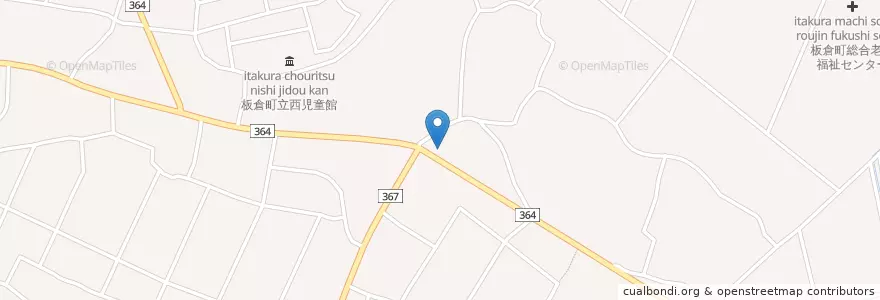 Mapa de ubicacion de 板倉郵便局 en اليابان, غونما, 邑楽郡, 板倉町.
