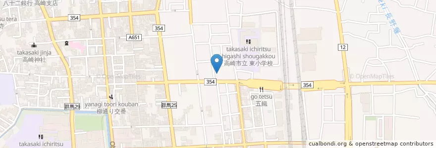Mapa de ubicacion de 法輪寺保育園 en 일본, 군마현, 高崎市.