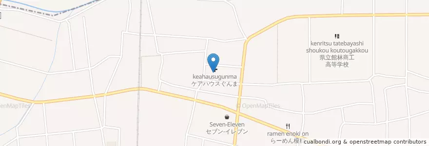 Mapa de ubicacion de 特別養護老人ホーム和の郷 en Japan, Präfektur Gunma, 館林市, 邑楽郡, 明和町.