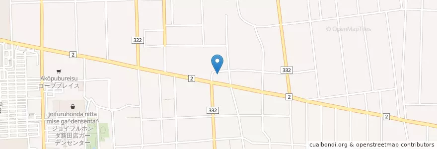 Mapa de ubicacion de 生品郵便局 en Japonya, 群馬県, 太田市.