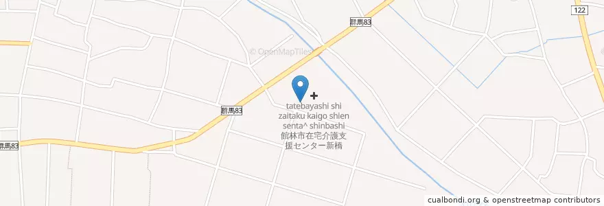 Mapa de ubicacion de 田口会新橋病院 en Japan, Gunma Prefecture, Tatebayashi.