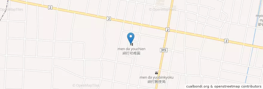 Mapa de ubicacion de 綿打幼稚園 en Japan, Präfektur Gunma, 太田市.