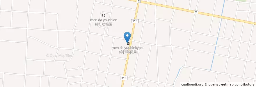 Mapa de ubicacion de 綿打郵便局 en Japão, 群馬県, 太田市.