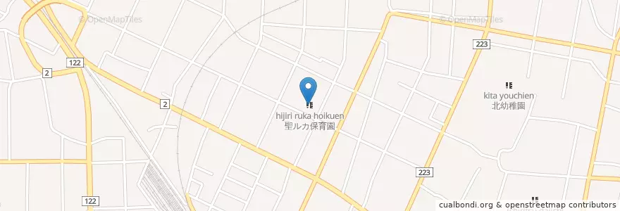 Mapa de ubicacion de 聖ルカ保育園 en 日本, 群馬県, 館林市.