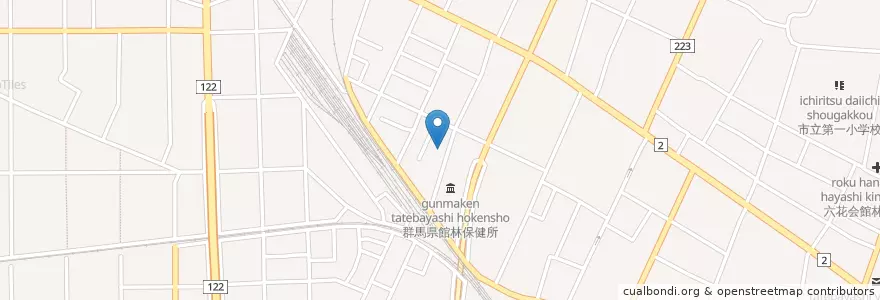 Mapa de ubicacion de 館林公共職業安定所 en Giappone, Prefettura Di Gunma, 館林市.