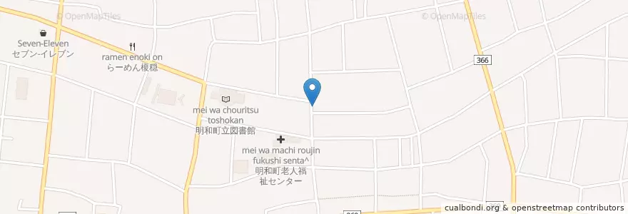 Mapa de ubicacion de 館林警察署明和駐在所 en Japão, 群馬県, 邑楽郡, 明和町.
