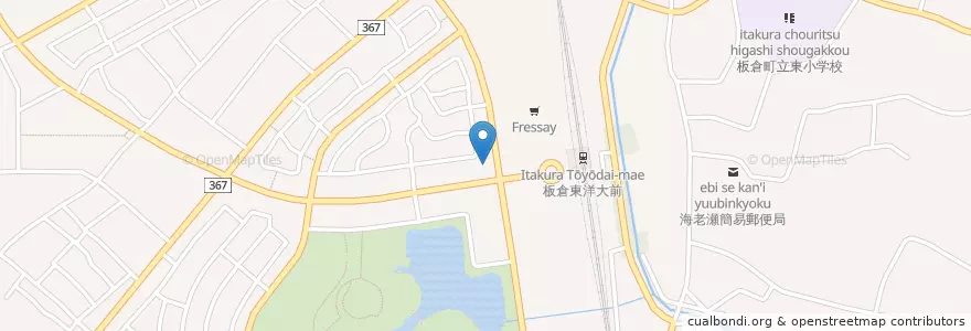 Mapa de ubicacion de 館林警察署朝日野交番 en Япония, Гумма, 邑楽郡, 板倉町.