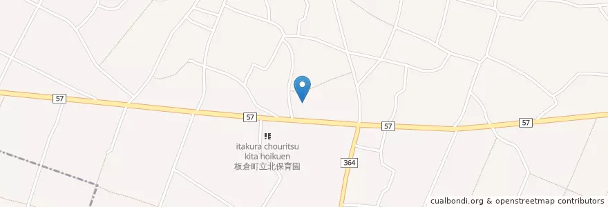 Mapa de ubicacion de 館林警察署西岡駐在所 en Japón, Prefectura De Gunma, 邑楽郡, 板倉町.