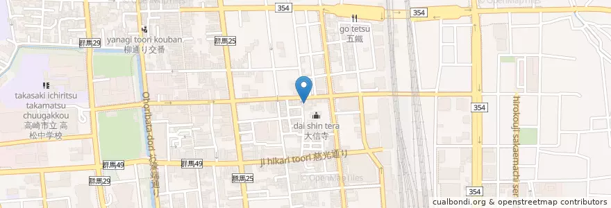 Mapa de ubicacion de 高崎市在宅介護支援センターふれあい en 日本, 群馬県, 高崎市.