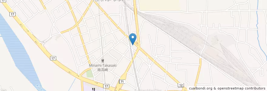Mapa de ubicacion de 高崎新後閑郵便局 en اليابان, غونما, 高崎市.