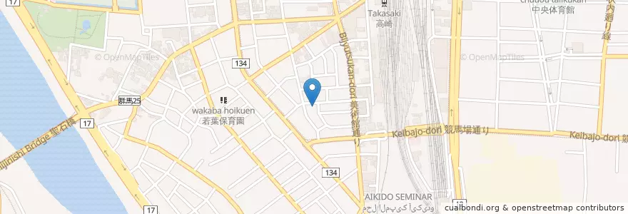 Mapa de ubicacion de 高崎鶴見町郵便局 en Japan, Gunma Prefecture, Takasaki.