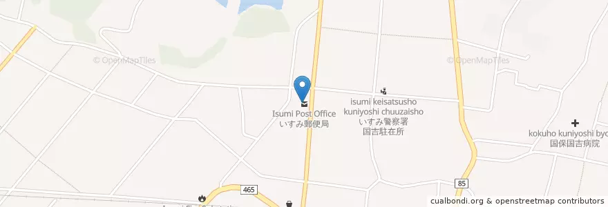 Mapa de ubicacion de いすみ郵便局 en Japan, 千葉県, いすみ市.