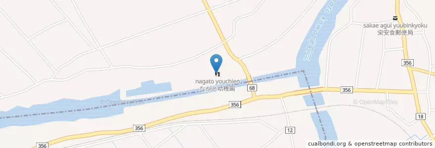 Mapa de ubicacion de ながと幼稚園 en 일본, 지바현, 印西市.
