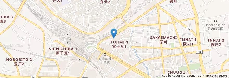 Mapa de ubicacion de ぱ・る・るプラザ千葉内郵便局 en Japan, 千葉県, 千葉市, 中央区.