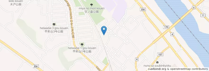 Mapa de ubicacion de わだ幼稚園 en 日本, 千葉県, 我孫子市.