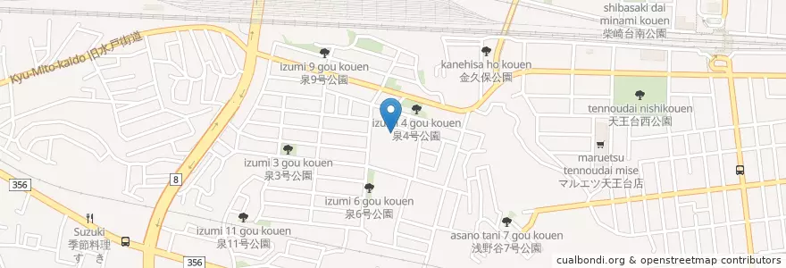 Mapa de ubicacion de エーデル幼稚園 en Jepun, 千葉県, 我孫子市.