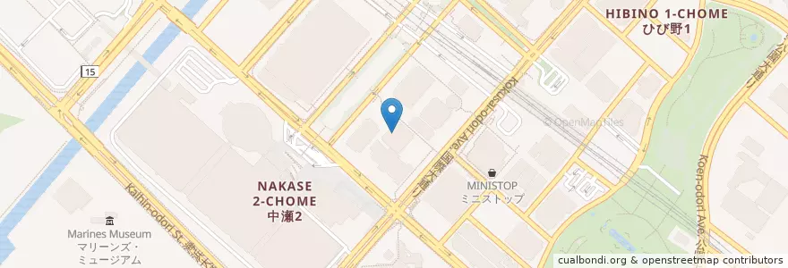 Mapa de ubicacion de ワールドビジネスガーデン内郵便局 en Japão, 千葉県, 千葉市, 美浜区.