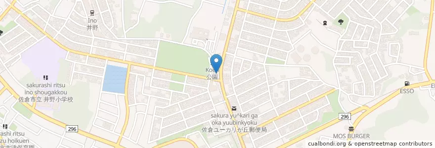 Mapa de ubicacion de 佐倉警察署ユーカリが丘駐在所 en Japan, 千葉県, 佐倉市.
