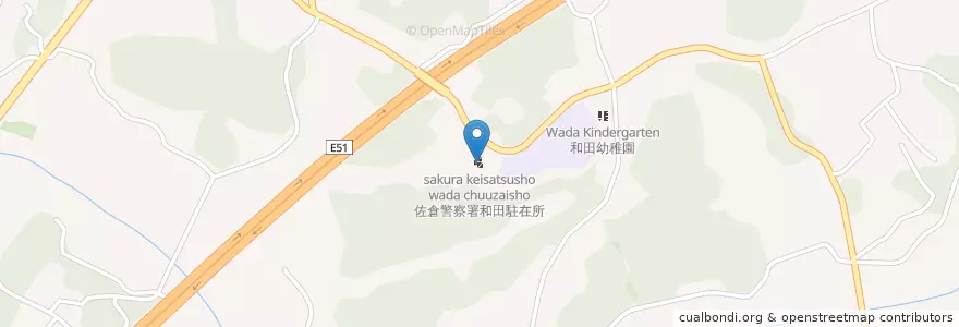 Mapa de ubicacion de 佐倉警察署和田駐在所 en 日本, 千葉県, 佐倉市.