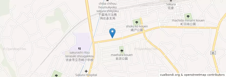 Mapa de ubicacion de 佐倉駅南口郵便局 en ژاپن, 千葉県, 佐倉市.