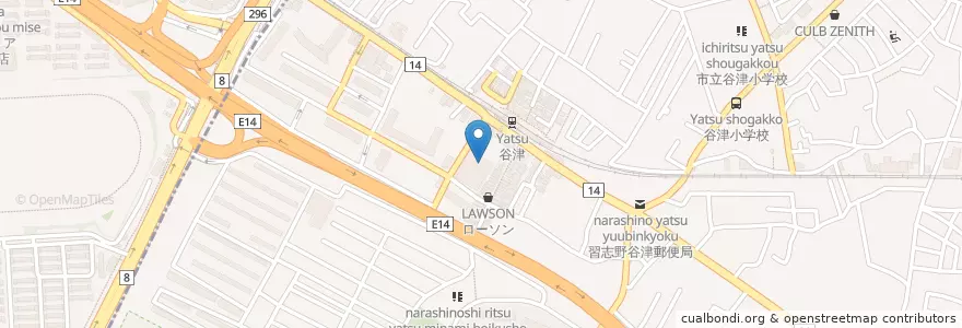 Mapa de ubicacion de 保健会谷津保健病院 en 日本, 千葉県, 習志野市.