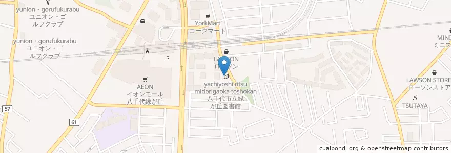 Mapa de ubicacion de 八千代市立緑が丘図書館 en اليابان, 千葉県, 八千代市.