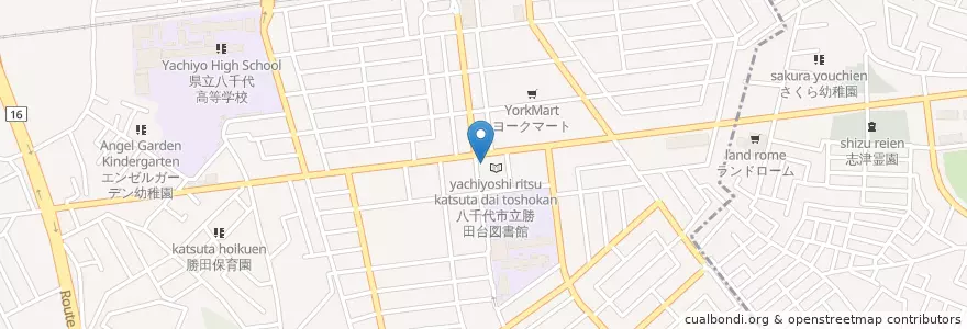 Mapa de ubicacion de 八千代警察署勝田台交番 en اليابان, 千葉県, 八千代市.