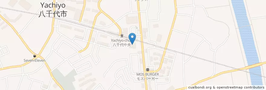 Mapa de ubicacion de 八千代郵便局 en 日本, 千葉県, 八千代市.