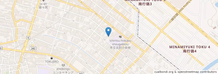 Mapa de ubicacion de 北部幼稚園 en Japão, 千葉県, 浦安市.