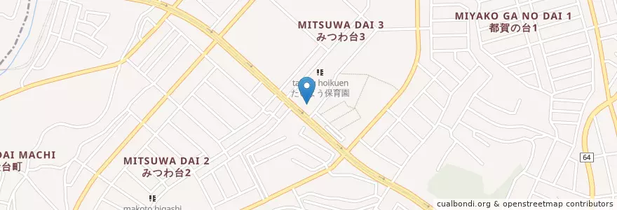 Mapa de ubicacion de 千葉みつわ台郵便局 en Japão, 千葉県, 千葉市, 若葉区.