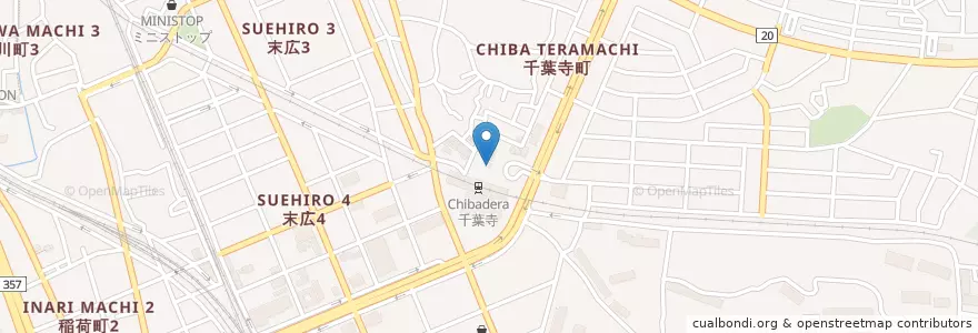 Mapa de ubicacion de 千葉中央警察署千葉寺駅前交番 en Japan, 千葉県, 千葉市, 中央区.