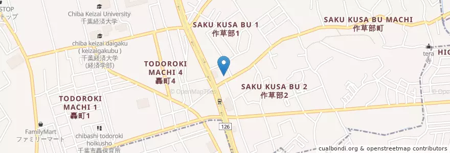 Mapa de ubicacion de 千葉北警察署作草部交番 en ژاپن, 千葉県, 千葉市, 稲毛区.