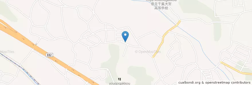 Mapa de ubicacion de 千葉千城郵便局 en Japón, Prefectura De Chiba, Chiba, 若葉区.