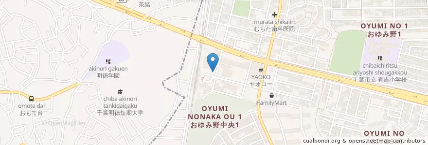 Mapa de ubicacion de 千葉南警察署学園前駅前交番 en 일본, 지바현, 千葉市, 緑区, 中央区.