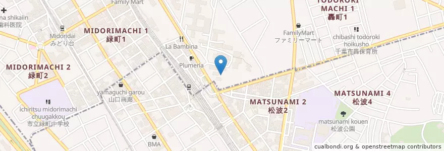 Mapa de ubicacion de 千葉大学教育学部附属幼稚園 en Giappone, Prefettura Di Chiba, 千葉市, 中央区, 稲毛区.
