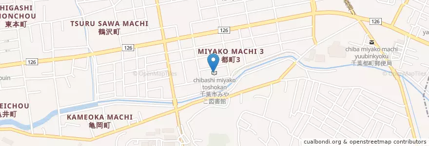 Mapa de ubicacion de 千葉市みやこ図書館 en 일본, 지바현, 千葉市, 中央区.