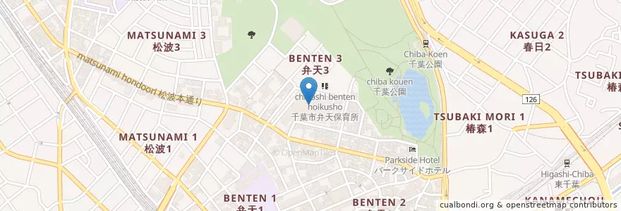 Mapa de ubicacion de 千葉市中央図書館 en ژاپن, 千葉県, 千葉市, 中央区.