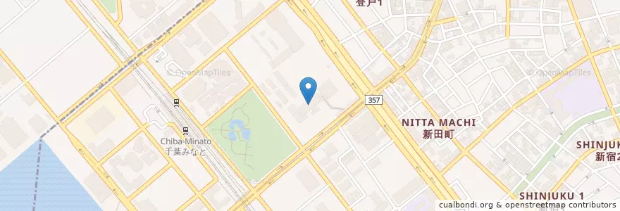 Mapa de ubicacion de 千葉市役所 en اليابان, 千葉県, 千葉市, 中央区.