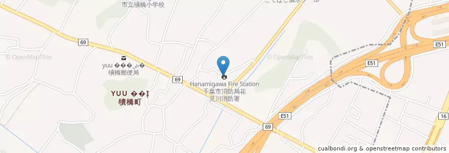 Mapa de ubicacion de 千葉市消防局花見川消防署 en Giappone, Prefettura Di Chiba, 千葉市, 花見川区.