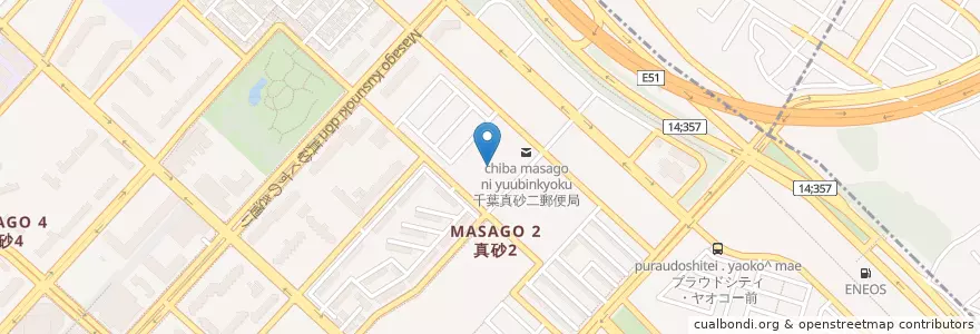Mapa de ubicacion de 千葉市真砂第一保育所 en Japon, Préfecture De Chiba, 千葉市, 美浜区.