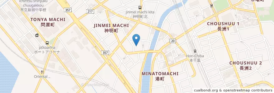 Mapa de ubicacion de 千葉市神明保育所 en Japan, Chiba Prefecture, Chiba, Chuo.