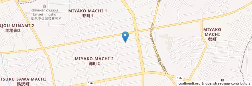 Mapa de ubicacion de 千葉市都保育所 en اليابان, 千葉県, 千葉市, 中央区.
