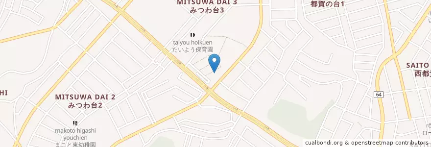 Mapa de ubicacion de 千葉東警察署みつわ台交番 en Giappone, Prefettura Di Chiba, 千葉市, 若葉区.