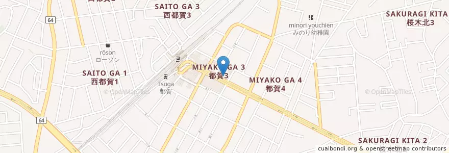 Mapa de ubicacion de 千葉東警察署都賀交番 en Japan, Präfektur Chiba, 千葉市, 若葉区.