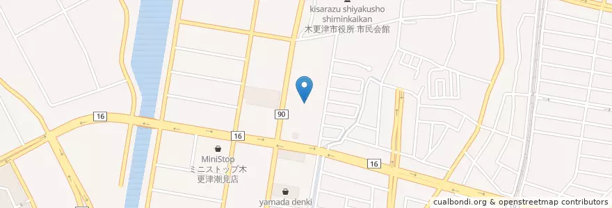 Mapa de ubicacion de 千葉県南房総県民センター en Japan, Chiba Prefecture, Kisarazu.